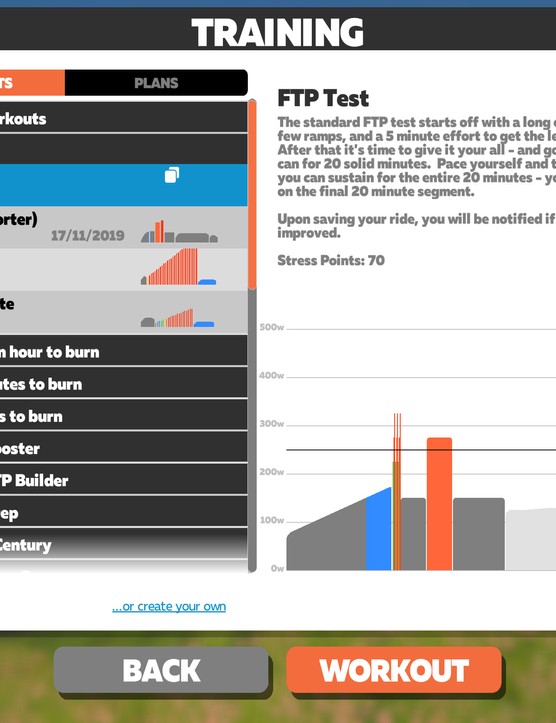 Test FTP Zwift