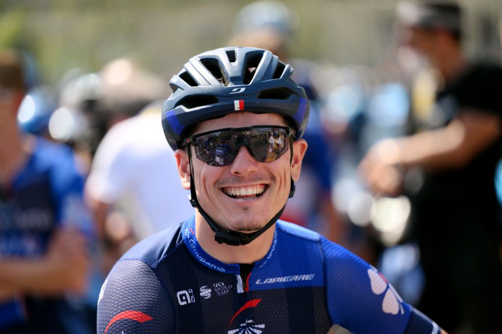 LIBOURNE FRANCE JULY 08 David Gaudu of France and Team GroupamaFDJ prior to the stage eight of the 110th Tour de France 2023 a 2007km stage from Libourne to Limoges UCIWT on July 08 2023 in Libourne France Photo by David RamosGetty Images