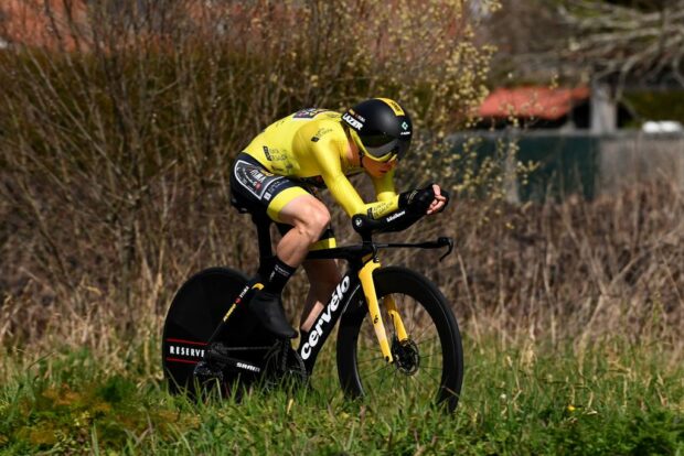 Jonas Vingegaard in action during the O Gran Camino