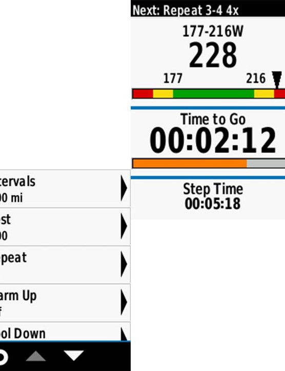 Garmin et certaines autres marques ont des fonctions d'entraînement sur les ordinateurs eux-mêmes, qui peuvent être personnalisées avec l'ordinateur et, souvent, un logiciel de bureau