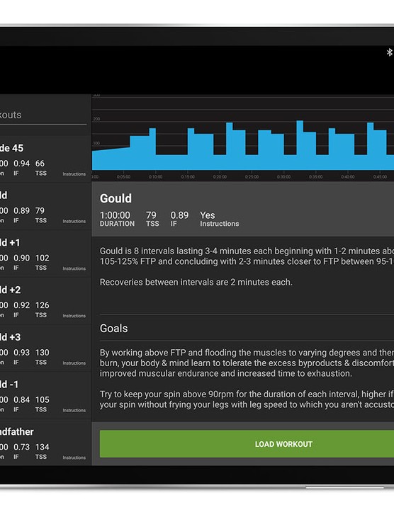 Le menu d'entraînement en profondeur est facile à rechercher et à prévisualiser