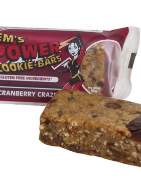 Les Em's Power Cookie Bars ont maintenant une option sans gluten - saveur de folie au chocolat et aux canneberges