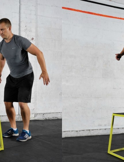 Box jumping ou sauter sur un banc vous aidera à ajouter de la puissance à vos jambes