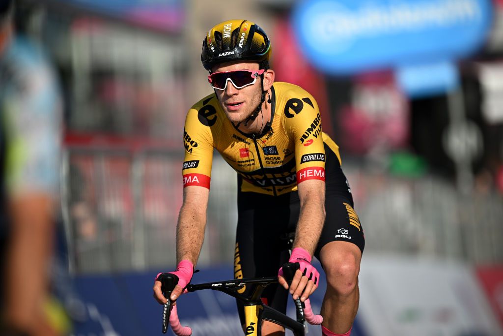 ROME ITALY MAY 28 Michel Hessmann of Germany and Team JumboVisma crosses the finish line during the 106th Giro dItalia 2023 Stage 21 a 126km stage from Rome to Rome UCIWT on May 28 2023 in Rome Italy Photo by Stuart FranklinGetty Images