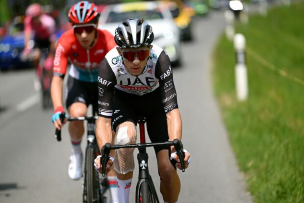 George Bennett (UAE Team Emirates) in action for UAE Team Emirates at the 2023 Tour de Suisse