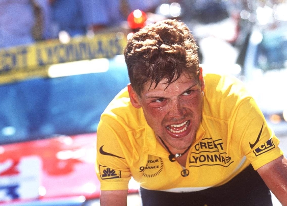 Jan Ullrich en maillot jaune au Tour de France