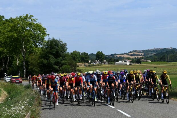 Riders on a stage of the Women