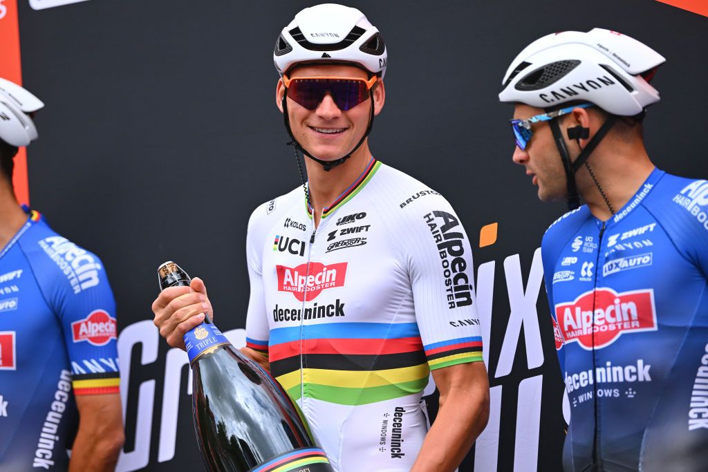 World champion Mathieu van der Poel (Alpecin-Deceuninck) at the GP de Wallonie