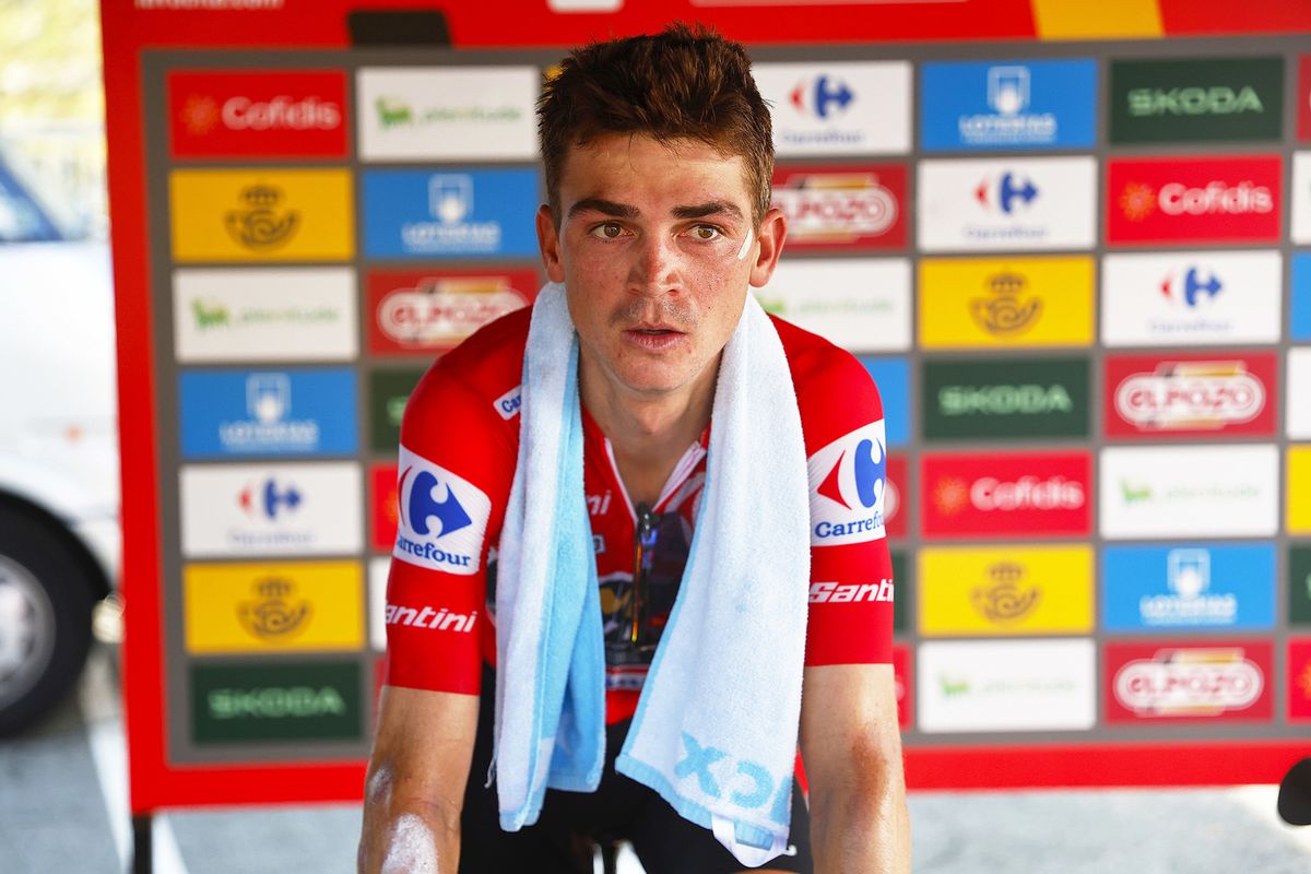 Vuelta Espana 2023 - 78th Edition - 14th stage Sauveterre-de-BÃ©arn - Larra-Belagua 156,2km - 09/09/2023 - Sepp Kuss (USA - Jumbo - Visma) - photo Luis Angel Gomez/SprintCyclingAgencyÂ©2023