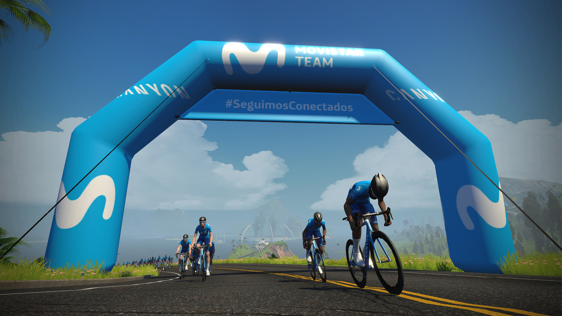 Défi par équipe Movistar Zwift