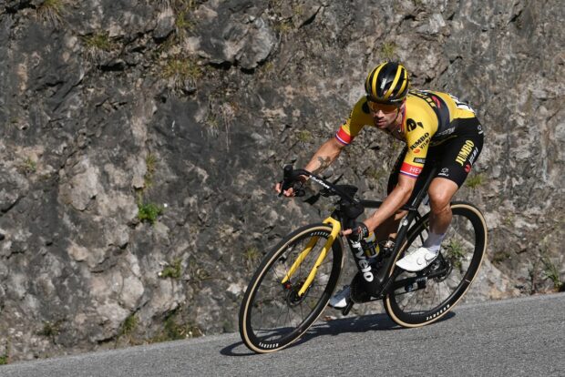 Primoz Roglic finished third at Il Lombardia 2023