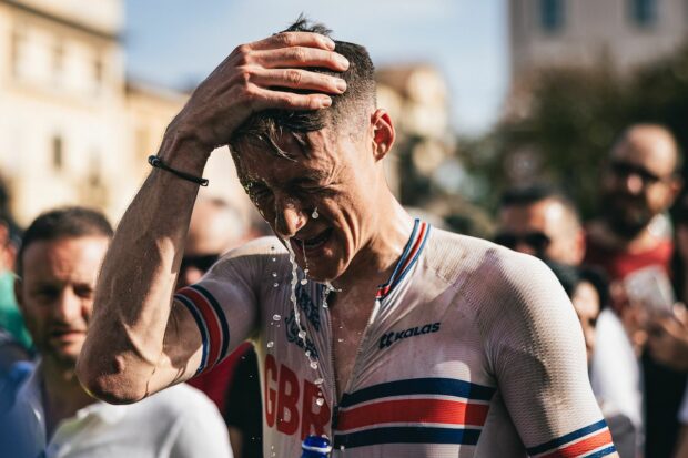 Connor Swift of Great Britain after claiming Bronze