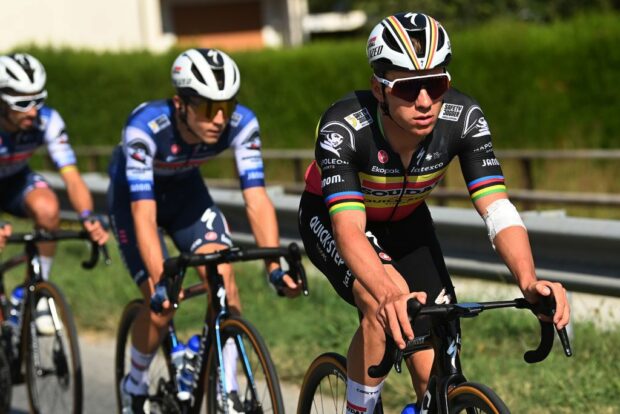 Remco Evenepoel during the 2023 edition of Il Lombardia