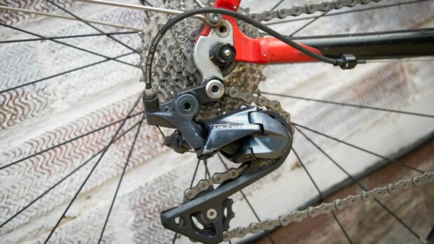 a rear derailleur