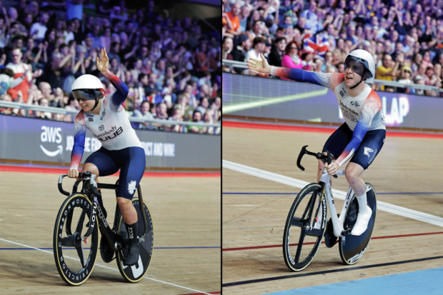 Mark Stewart and Neah Evans took wins in the Scratch Race