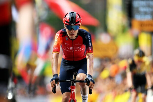 Carlos Rodriguez on the first stage of the Tour de France