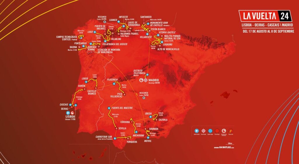 Le parcours de la Vuelta a España 2024 dévoilé mettant en vedette