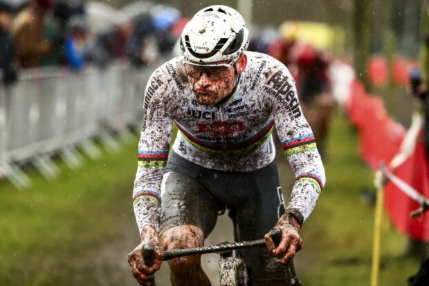 Mathieu van der Poel in action during the Hulst World Cup