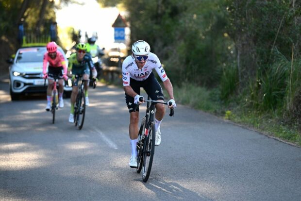 Brandon McNulty (UAE Team Emirates) puts in an attack during the Trofeo Calvià