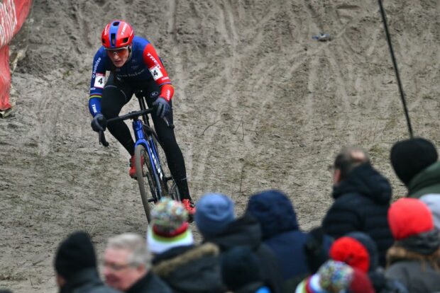 Lucinda Brand was leading the World Cup in Zonhoven