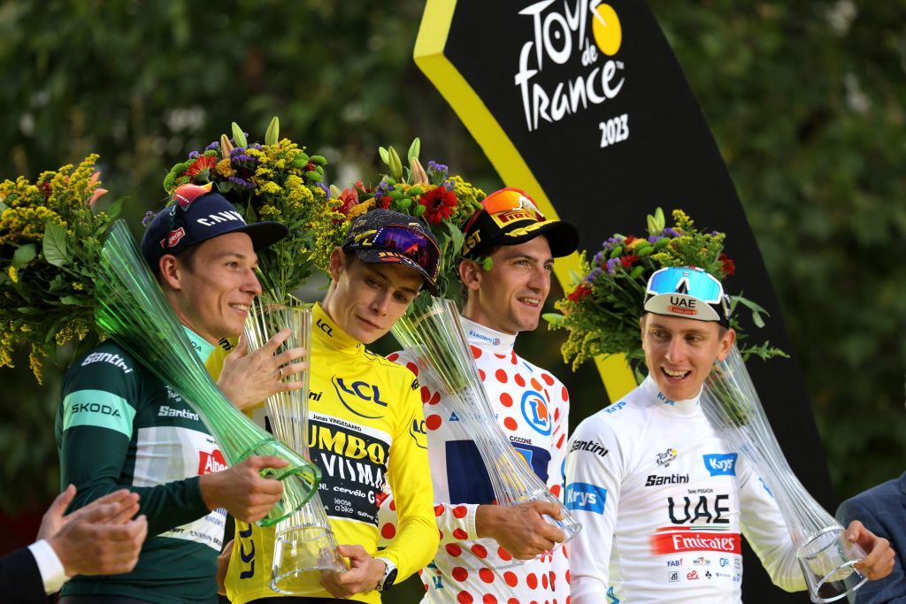The jersey winners at the 2024 Tour de France