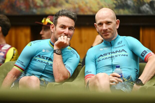 Mark Cavendish and Michael Morkov at the Tour Colombia team presentation