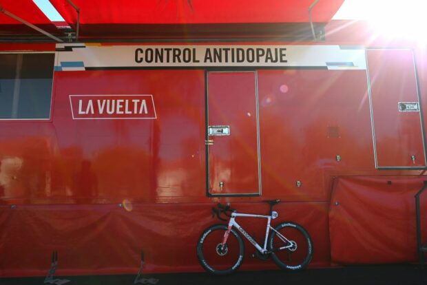 Doping control at the Vuelta a Espana