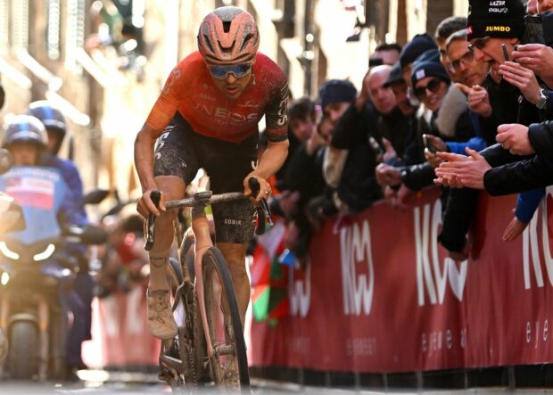 SIENA, ITALY - MARCH 02: Thomas Pidcock of The United Kingdom and Team INEOS Grenadiers competes during the 18th Strade Bianche 2024, Men