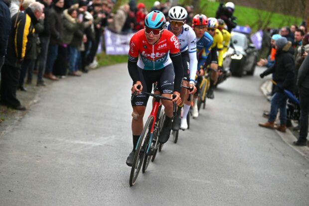 Arnaud De Lie during Omloop Het Nieuwsblad