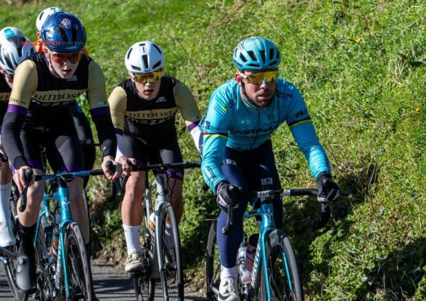 Mark Cavendish in action at the Nick Corkill Memorial Road Race on the Isle of Man