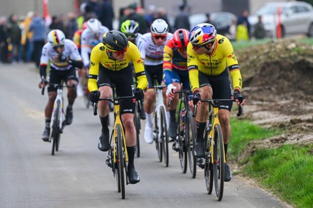 Matteo Jorgenson and Wout van Aert (Visma-Lease a Bike) in the E3 Saxo Bank Classic