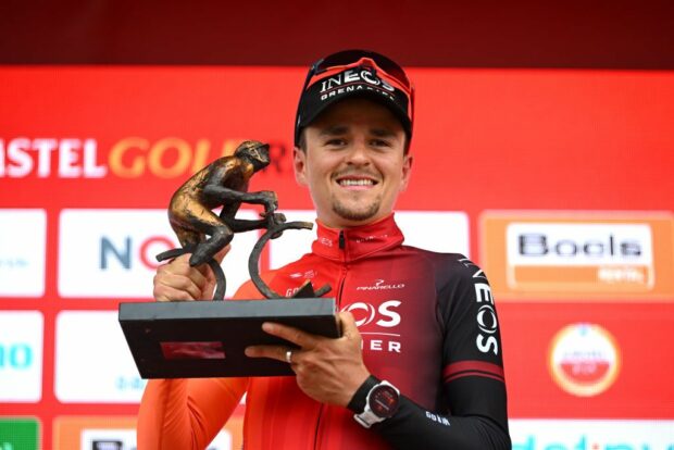 Tom Pidcock after winning Amstel Gold Race