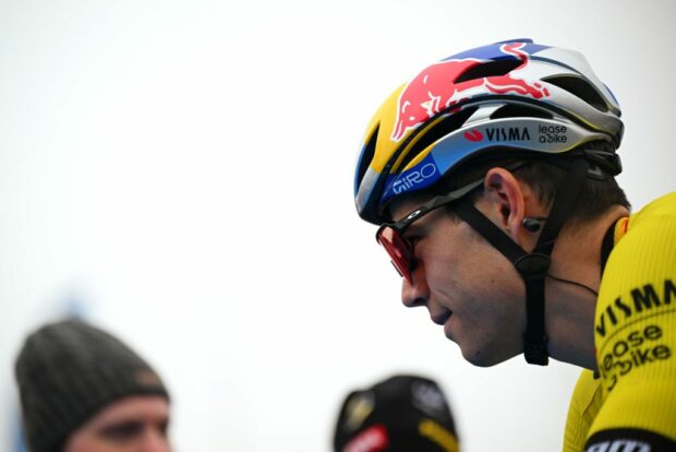 HARELBEKE BELGIUM MARCH 22 Wout van Aert of Belgium and Team Visma Lease a Bike prior to the 67th E3 Saxo Bank Classic Harelbeke 2024 a 2076km one day race from Harelbeke to Harelbeke UCIWT on March 22 2024 in Harelbeke Belgium Photo by Tim de WaeleGetty Images