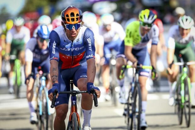 Michael Matthews at the finish of the 2024 Brabantse Pijl