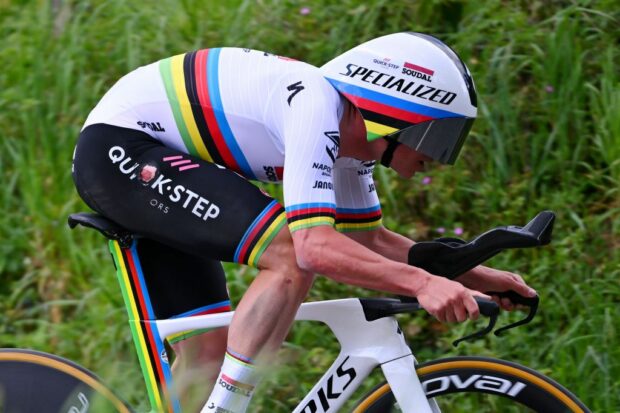 Remco Evenepoel during the Itzulia Basque Country stage 1 TT