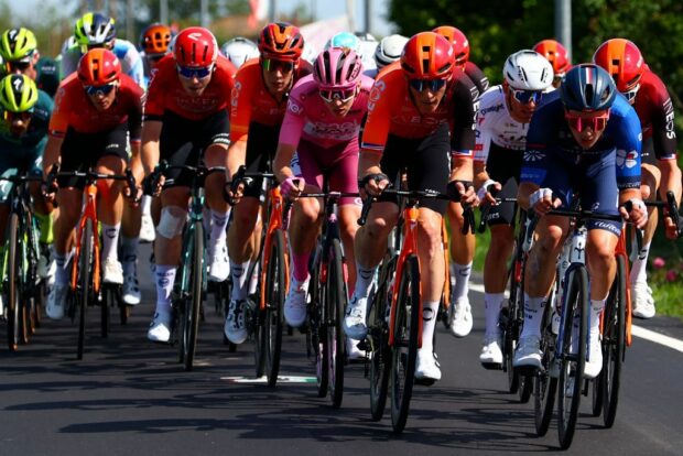 Tadej Pogacar on stage 13 at the Giro d