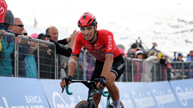 Jenthe Biermans finishes stage 15 of the Giro d