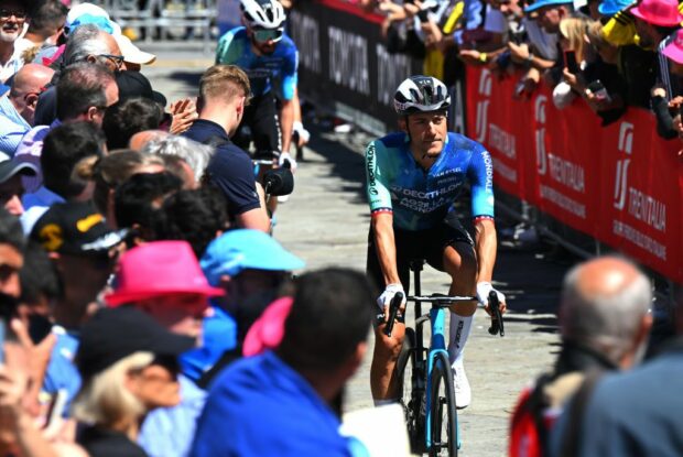 GENOVA ITALY MAY 08 Larry Warbasse of United States and Decathlon AG2R La Mondiale Team prior to the 107th Giro dItalia 2024 Stage 5 a 178km stage from Genova to Lucca UCIWT Triumphal Arch of Genova on May 08 2024 in Genova Italy Photo by Tim de WaeleGetty Images