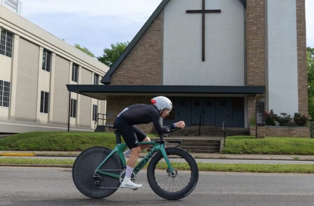 Before heading to Brazil, Amber Neben rode to third place at the 2024 USA Cycling Pro Road National Championships