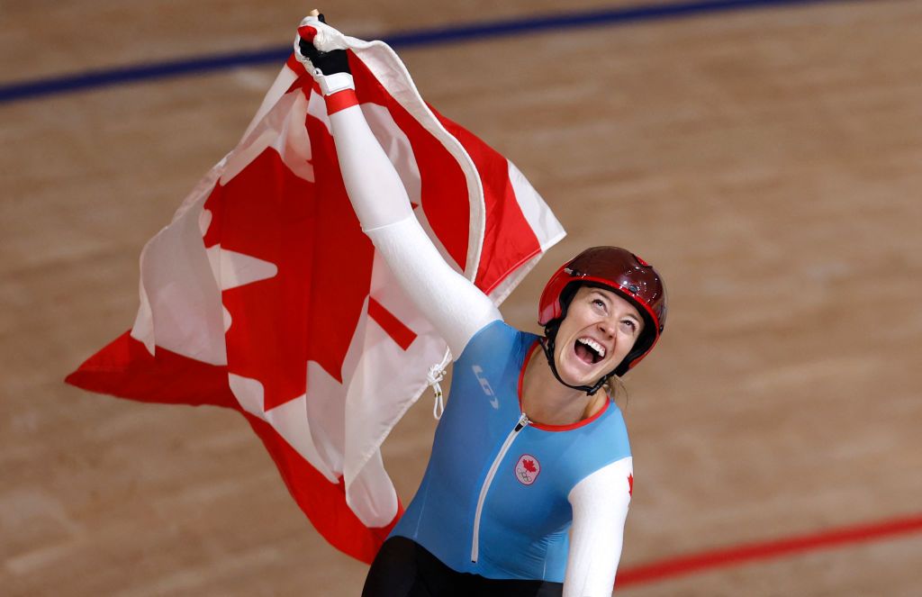 Olympic sprint champion Kelsey Mitchell (Canada)