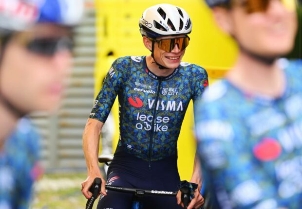 LARCIANO FIRENZE ITALY JUNE 27 EDITORS NOTE Alternate crop Jonas Vingegaard Hansen of Denmark and Team Visma Lease a Bike during the Team Visma Lease a Bike training session before the the 111th Tour de France 2024 TDF UCIWT on June 27 2024 in Larciano Firenze Italy Photo by Dario BelingheriGetty Images