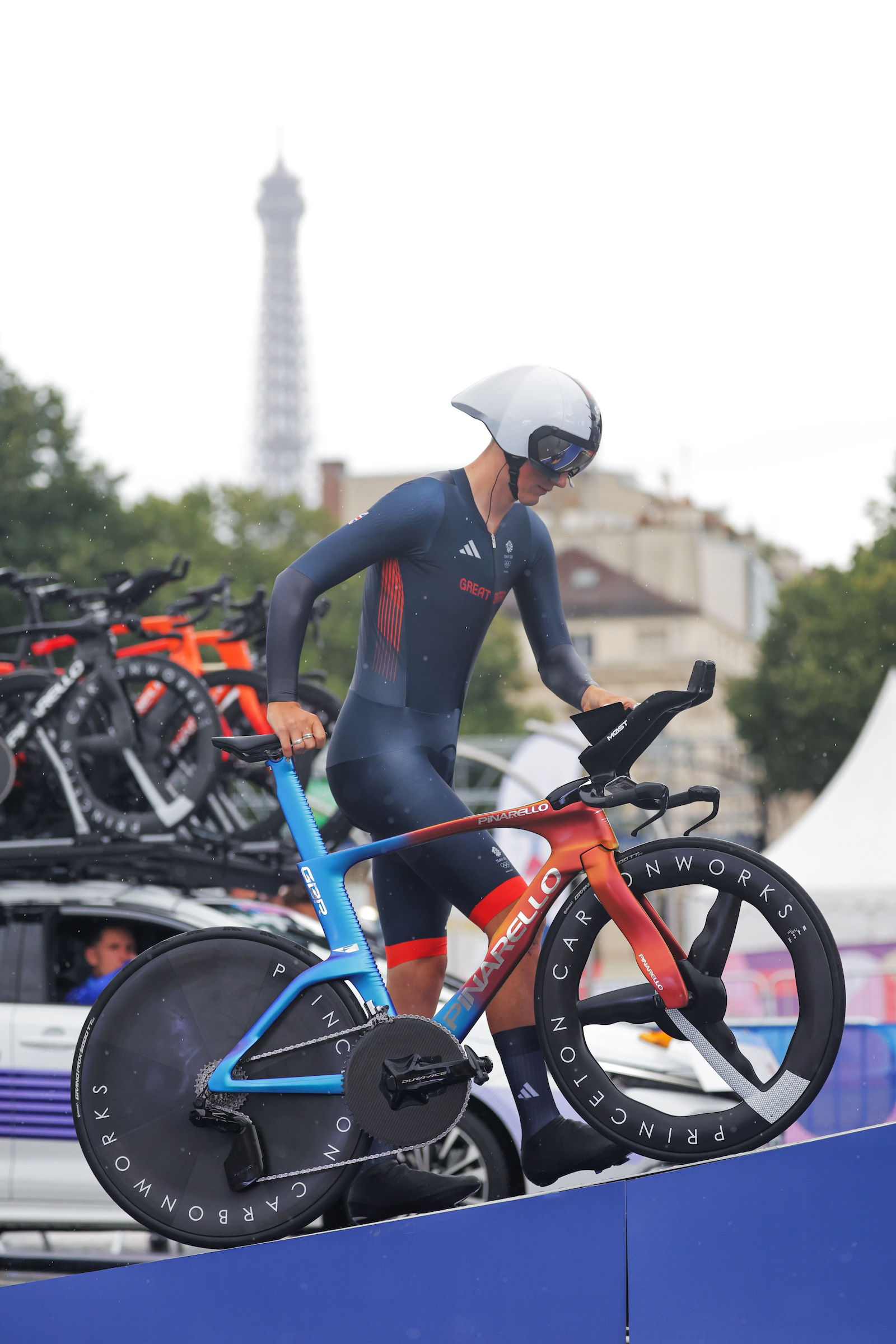 Travaux de peinture personnalisés lors du contre-la-montre des Jeux olympiques