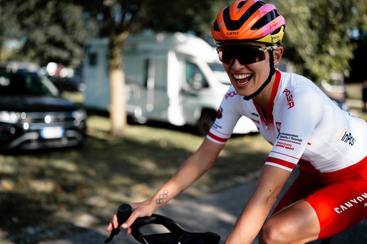 Picture by Thomas MaheuxSWpixcom 07102023 Cycling 2023 UCI Gravel World Championships Provincia di Treviso Veneto Italy Elite Womens Race Katarzyna Niewiadoma Poland