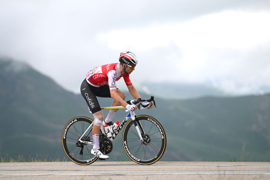 Piet Allegaert sur un vélo Look blanc lors de la 4e étape du Tour de France