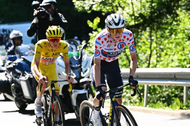 Jonas Vingegaard lies second at the Tour de France behind Tadej Pogačar