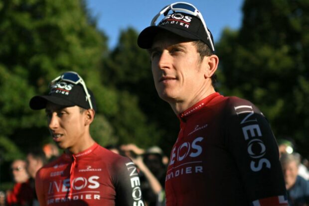 Egan Bernal and Geraint Thomas at the Tour de France