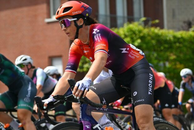 Audrey Cordon-Ragot (Human Powered Health) in the peloton on stage 2 at Baloise Ladies Tour