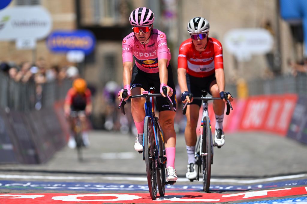 Elisa Longo Borghini and Lotte Kopecky separated by just three seconds in the GC ahead of the final three mountain stages at the Giro d