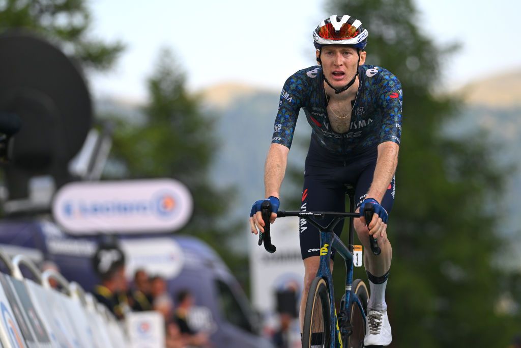 COL DE LA COUILLOLE FRANCE JULY 20 00crosses the finish line the 111th Tour de France 2024 Stage 20 a 1328km stage from Nice to Col de la Couillole 1676m UCIWT on July 20 2024 in Col de la Couillole France Photo by Tim de WaeleGetty Images