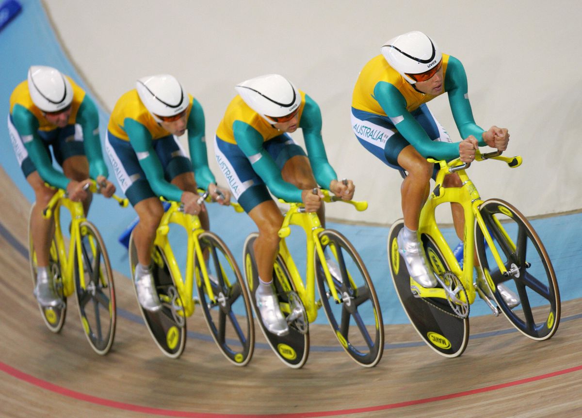 The Australian mens team pursuit squad